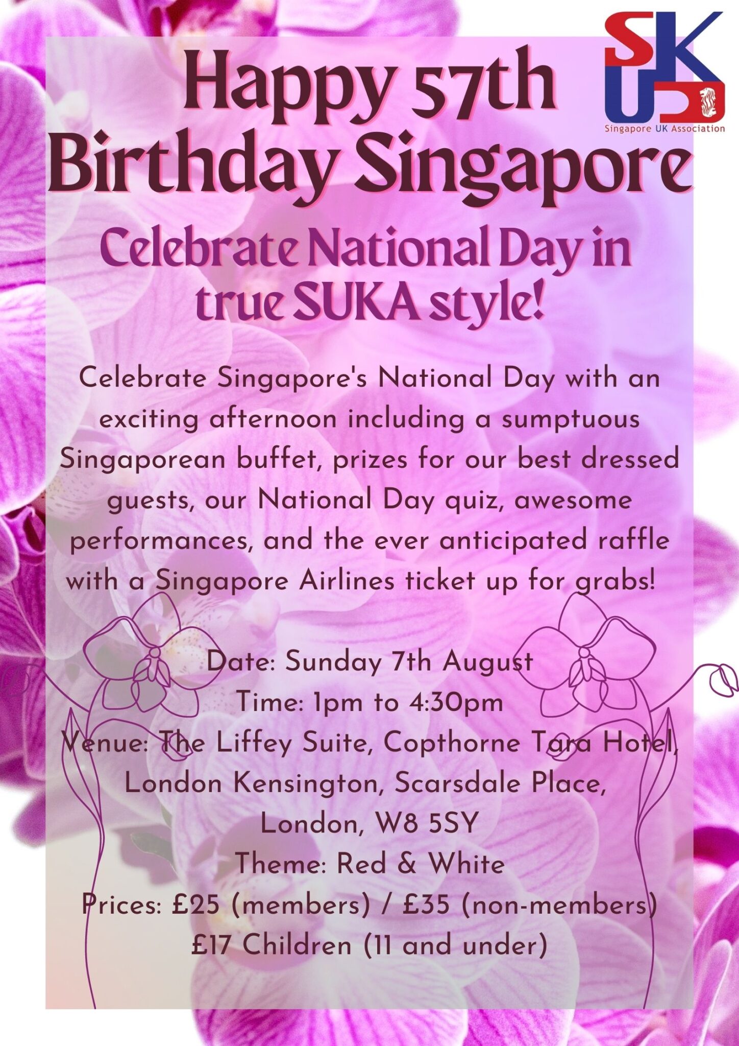 National Day Celebrations 7 August SUKA Singapore UK Association
